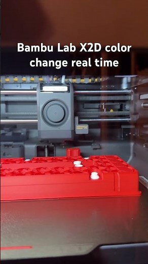 Bambu Lab X2D color change real time #3dprinting #bambulab #bambulabx2d
