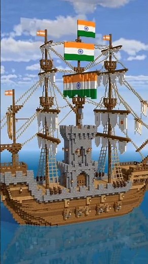 Minecraft Ultimate Ship Build Tutorial 🚢🔥 #minecraft #youtubeshorts