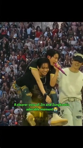 A clearer view of Jin and Jungkook's adorable moment😭💜 Landon Concert D1!