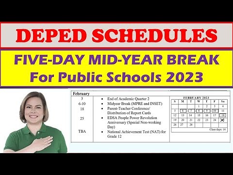 DEPED SCHEDULES (FIVE-DAY MID-YEAR BREAK For Public Schools 2023)‪@wildtvoreg‬
