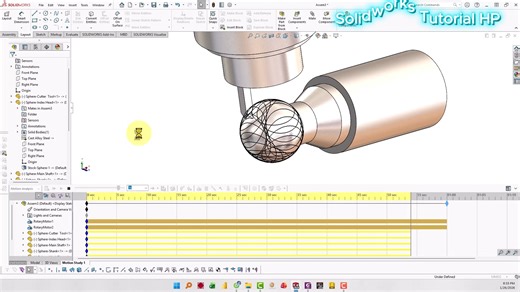 Making a Sphere on a Milling Machine by Solidworks ⭐ This video demonstrates the process of machining a sphere on a milling machine using a ball turning attachment. The mechanism operation and machining principle are shown through simulation and practical motion. --------------------------------------------------------------------- Solidworks Tutorials: https://www.youtube.com/@Solidworks_tutorial_HP?sub_confirmation=1 Watch More Videos: 1. Mechanical Animation: https://www.youtube.com/playlist?