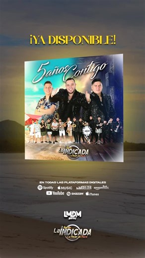 Banda La Indicada La Mejor de Maza on Instagram: "Ya pueden escuchar en #Spotify y todas las plataformas digitales, nuestro más reciente EP: #5añoscontigo Un álbum que hicimos con todo el cariño. Disfrútenlo y cuéntenos qué les ha parecido. https://open.spotify.com/album/4m5DDlJgtUBEjVmWm26AUP?si=XXuawWBCSfG4hx6B6Vc54g"
