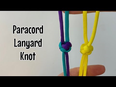 How to tie a paracord lanyard knot - 2 x strand simple tutorial