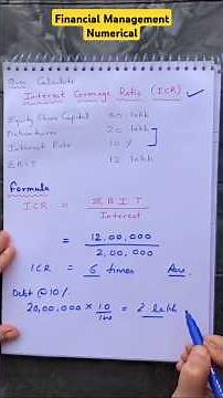How to Calculate Interest Coverage Ratio ICR | Financial Management | Business Studies #cbse #best