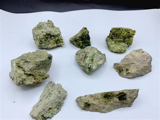 Green Demantoid Garnet Crystals Specimens Lot, Rare Minerals for Collectors - Etsy