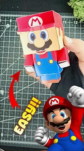 How to make Mario Papercraft from series super Mario. Mario papercraft series day 23 of 50