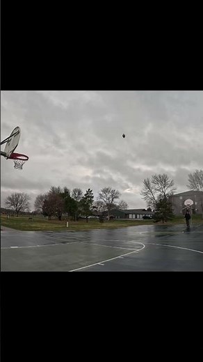 Nfl style throw into hoop 🏈 Full court shot!!! Of me throwing ball into basketball hoop #nfl