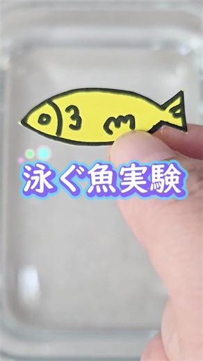 簡単な魔法の泳ぐ魚の科学実験