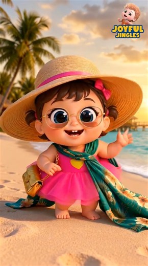 Baby on the Beach | Baby Enjoy & And Click Pitchers| Nursery Rhymes & Kid Song #shorts #rhymes