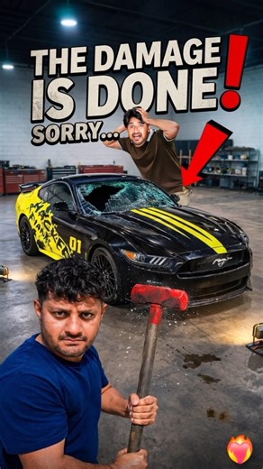 Vikram Ne Dilraj Bhai Ki New Mustang Gt Car Ko Tod Diyaa 😭 #shorts #viral ##mrindiahacker