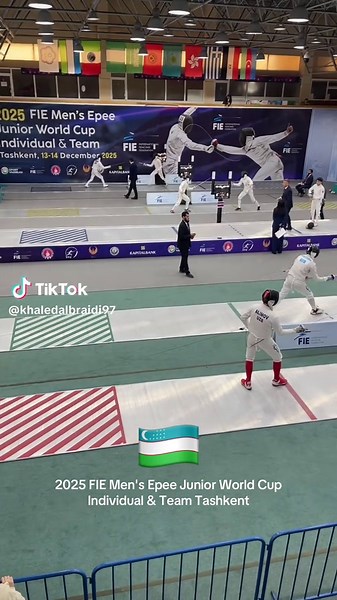 2025 FIE Men's Epee Junior World Cup Individual & Team Tashkent #khaled_albraidi #Epee #fencing #uzbekistan#sport