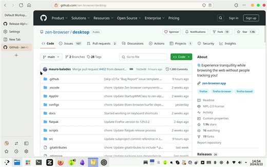 宝藏浏览器zen browser，自带垂直标签页，高颜值高性能。