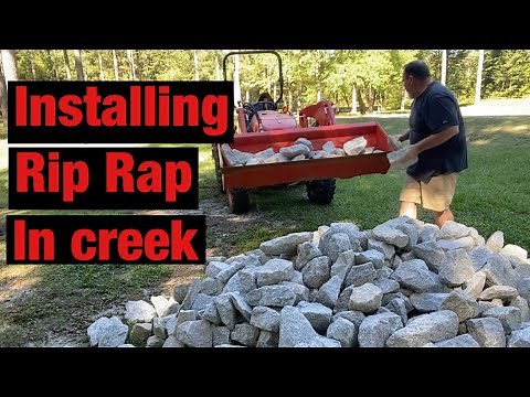 Installing Rip Rap by hand