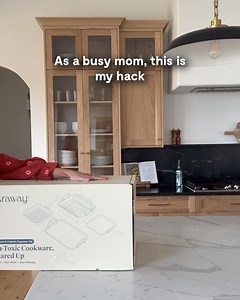 The ultimate hack for spending less time in the kitchen. Caraway's Squareware Set is the solve for every big family's cooking needs. | Caraway | Facebook