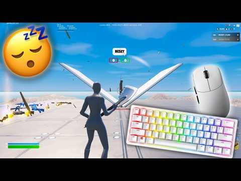 Razer huntsman mini ASMR Chill 😴 1v1 Build fight | Fortnite gameplay 😴