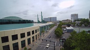 Drone, Aerial, City, Traffic