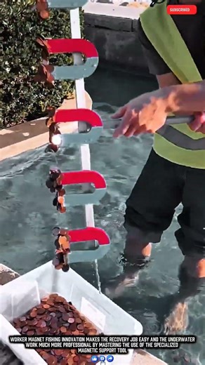 Worker Magnet Fishing Innovation Makes Retrieval Job Easy Work