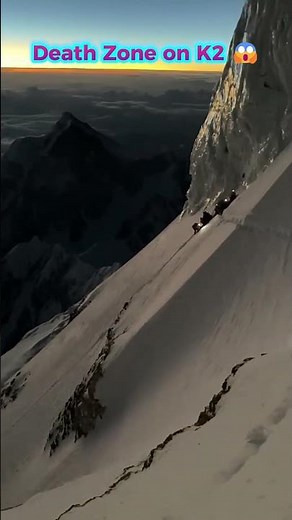 The Death Zone on K2 😱Climbing the Bottleneck – One False Step, It's Over. #shortvideo #everest