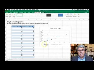 How to do Simple Linear Regression in Excel 2016 for Mac (Commute Time Ex)