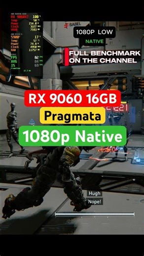 Pragmata 1080p Native | RX 9060 XT 16GB Low → Max 🔥