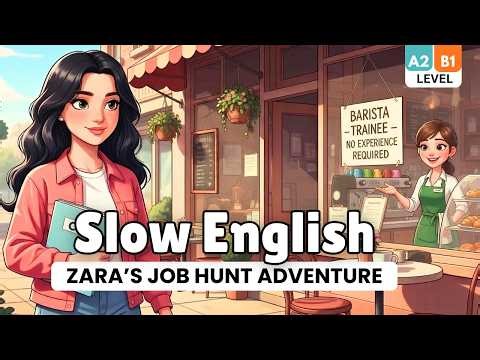Zara's Job Hunt Adventure | A2 - B1 English Conversation Practice #englishconversationpractice