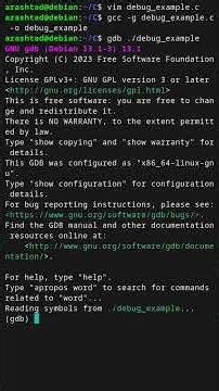 Using gdb Debugger Basics in C