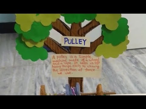 Simple machine pulley working model (science project) well simple machine model