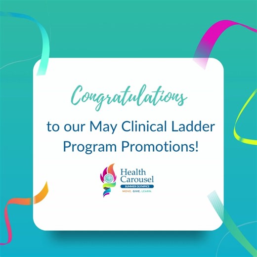 Congratulations to our May Clinical Ladder promotions!👏 This summer, while our travelers are moving, giving, and growing through the Health Carousel Summer Olympics, you’ve taken your own incredible step forward—climbing higher on your clinical journey. ✨ Our Clinical Ladder is just one of the ways we support your professional growth while you’re on assignment—because when you're with us, every milestone matters. 🫶 From steps taken to lives impacted, our travelers are being recognized in all t