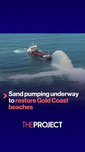 A dredging barge has started pumping sand to repair Gold Coast’s eroded beaches in the wake of ex-Tropical Cyclone Alfred. | The Project