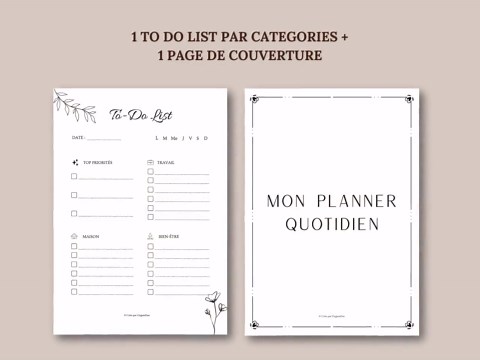 Daily To-do List With Categories | Easy Daily Organization | PDF A4 & A5 - Etsy