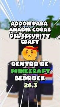 El Mejor Addon de Security Craft para Minecraft Bedrock [Red] Security Craft Addon #shorts