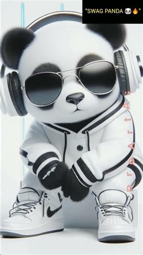 👉 Cool Panda 🐼 in Swag Style | Cartoon Panda Dance | Funny Shorts 2025#viral