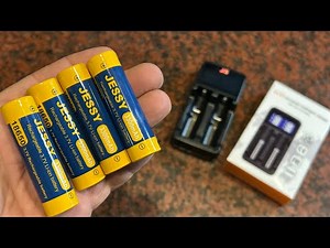 Rechargeable 18650 Batteries with Charger by JESSY