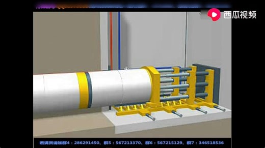 顶管施工动画工艺演示