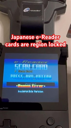 Japanese e-Reader cards are region locked #gba #shorts