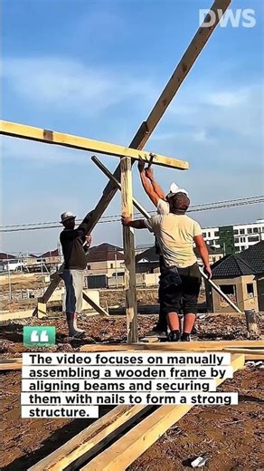 Simple Wooden Frame Assembly Technique | Fast Beam Installation by Hand