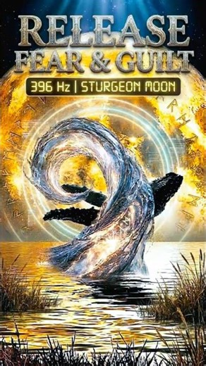 396 Hz | Sturgeon Moon | Release Fear & Guilt | Mysticull #shorts