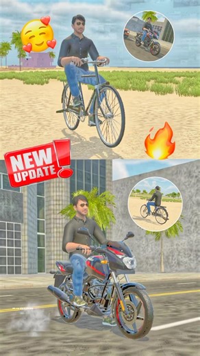 Finally New Cycle Add ho gaya🔥 Indian vehicle simulator 3d New Update kaise len || #shorts #trending
