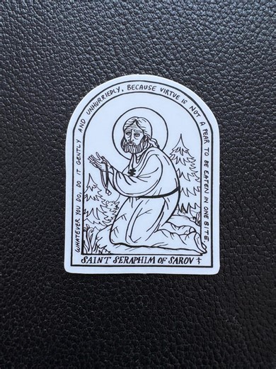 St. Seraphim of Sarov Iconographic Waterproof Sticker (2.5"x3") - Etsy