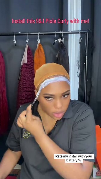 Darlyn Boutique 99J Pixie Curly Wig Install