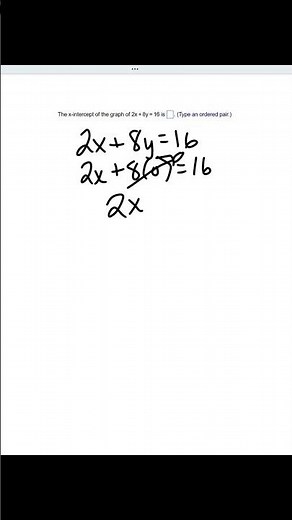 Finding The X-Intercept