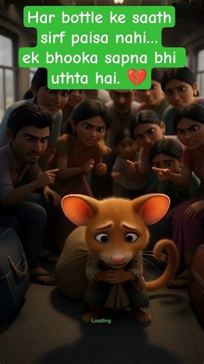 He Collects Bottles to Survive |#chintu #shorts #ai