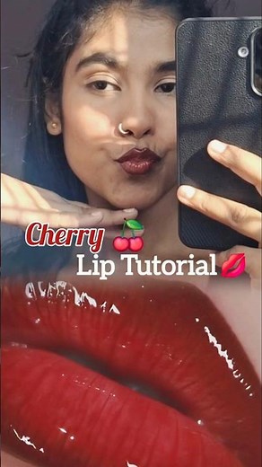 The "Cherry Girl" Aesthetic Lip Look💋🍒 #makeup #makeuptutorial #shortsfeed #lipstick #kbeauty