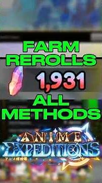 How to get 1000+ TRAIT REROLLS per WEEK in Anime Expeditions #roblox #anime