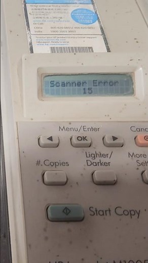 Scanner error 15 | HP M1005 printer scanner error clean scanner cable to solve this problem #shorts