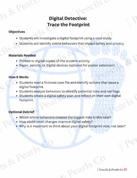 Digital Footprint Activity | Digital Detective Case Study