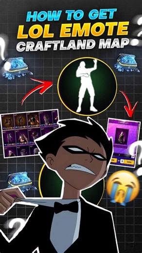 Free Fire Lol Emote Craftland Map 🤯 | #freefire #gaming