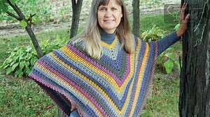 How To Crochet Fall Poncho Pattern   Tutorial