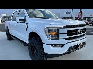 2021 Ford F150 Lariat Sport Covert Edition Leveled on 34s Oxford White Review