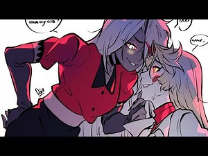 VAGGIE x CHARLIE se confienzan su amor en el hotel (COMIC FANDUB) HAZBIN HOTEL / amor en el cielo.
